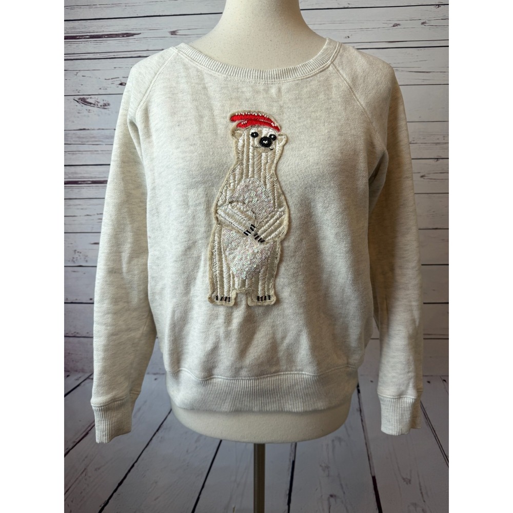 American Eagle Pullover Sweatshirt Small Polar Bear Ugly Christmas Sweater Santa
